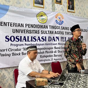 Untirta Gelar Sosialisasi dan Pelatihan Bank Sampah Digital di Desa Sindangheula