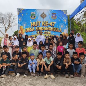 Jumat Berkah HUT Desa Sindangheula, Cukur Gratis, Santunan dan Wahana Gratis untuk Anak-anak